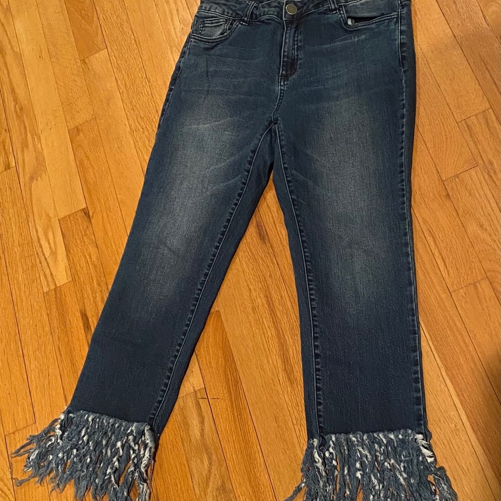 LIT2 Fringe Hem Jeans